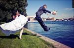 bride kick groom